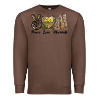 Chestnut Peace Love Meerkats Premium Sweatshirt - LillyAllenDesigns