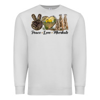 Dove Grey Peace Love Meerkats Premium Sweatshirt - LillyAllenDesigns