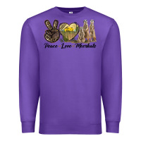 Purple Peace Love Meerkats Premium Sweatshirt - LillyAllenDesigns