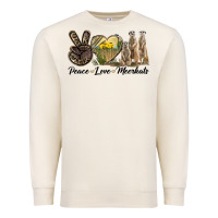 Sandshell Peace Love Meerkats Premium Sweatshirt - LillyAllenDesigns