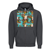 Smoke charolais cow seamless pattern Zipper Hoodie - HRA Design Shop