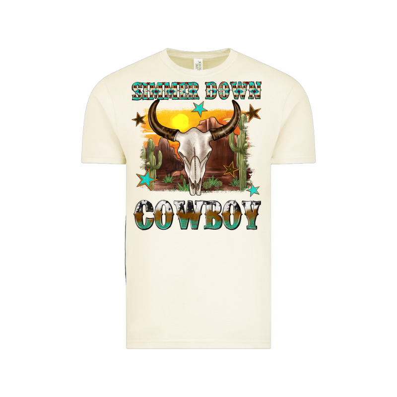 Simmer Down Cowboy Vintage Tee by texasbilliewilder | Teevron