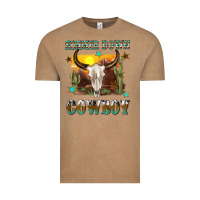 Vintage Coffee simmer down cowboy Vintage Tee - texasbilliewilder