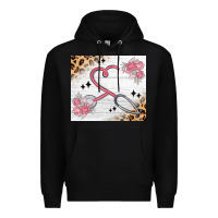 Black customized leopard floral nurse Premium Hoodie - MaliasSmallBusiness