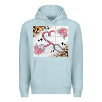 Blue Mist customized leopard floral nurse Premium Hoodie - MaliasSmallBusiness