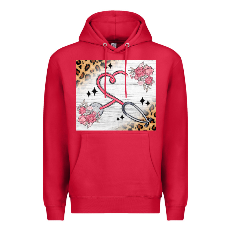 Customized Leopard Floral Nurse Premium Hoodie by MaliasSmallBusiness | Teevron