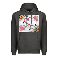 Charcoal Heather customized leopard floral nurse Premium Hoodie - MaliasSmallBusiness