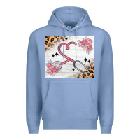 Colony Blue customized leopard floral nurse Premium Hoodie - MaliasSmallBusiness