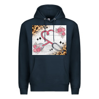 Navy customized leopard floral nurse Premium Hoodie - MaliasSmallBusiness