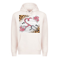 Pale Pink customized leopard floral nurse Premium Hoodie - MaliasSmallBusiness