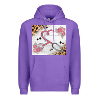 Purple customized leopard floral nurse Premium Hoodie - MaliasSmallBusiness