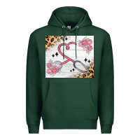 Sports Green customized leopard floral nurse Premium Hoodie - MaliasSmallBusiness