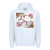 White customized leopard floral nurse Premium Hoodie - MaliasSmallBusiness