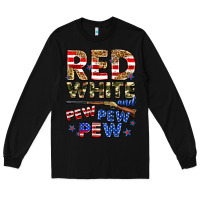 Black red white and pew pew pew Long Sleeve Tee - Zillion Design Studio