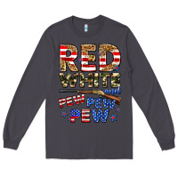 Smoke red white and pew pew pew Long Sleeve Tee - Zillion Design Studio