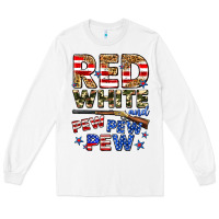White red white and pew pew pew Long Sleeve Tee - Zillion Design Studio