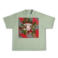 Oil Green Christmas merino Urban Heavy Tee - BarkalooDesign