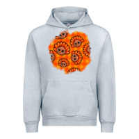Heather Grey Thanksgiving Turkey With Tartan Patch Urban Hoodie - BundleAndBundleShop
