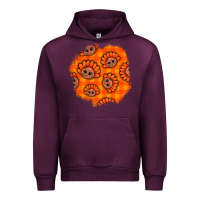 Mauve Wine Thanksgiving Turkey With Tartan Patch Urban Hoodie - BundleAndBundleShop