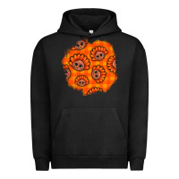 Pigment Black Thanksgiving Turkey With Tartan Patch Urban Hoodie - BundleAndBundleShop