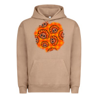 Pigment Burro Thanksgiving Turkey With Tartan Patch Urban Hoodie - BundleAndBundleShop