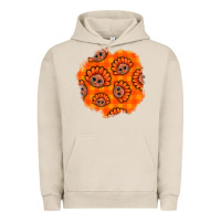 Pigment French Oak Thanksgiving Turkey With Tartan Patch Urban Hoodie - BundleAndBundleShop