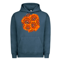 Pigment Midnight Navy Thanksgiving Turkey With Tartan Patch Urban Hoodie - BundleAndBundleShop