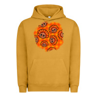 Pigment Peanut Butter Thanksgiving Turkey With Tartan Patch Urban Hoodie - BundleAndBundleShop