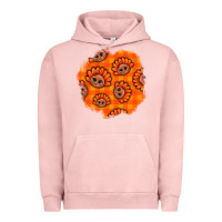 Pigment Salmon Thanksgiving Turkey With Tartan Patch Urban Hoodie - BundleAndBundleShop
