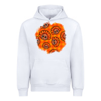 White Thanksgiving Turkey With Tartan Patch Urban Hoodie - BundleAndBundleShop