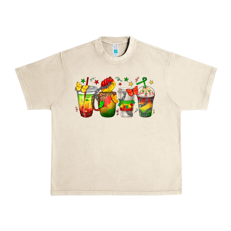 Juneteenth Coffee Cups Urban Heavy Tee by texasbilliewilder | Teevron