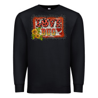 Black ladybug  love bug backround Premium Sweatshirt - BarkalooDesign