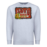 Heather Grey ladybug  love bug backround Premium Sweatshirt - BarkalooDesign