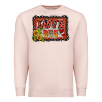 Pale Pink ladybug  love bug backround Premium Sweatshirt - BarkalooDesign