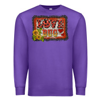 Purple ladybug  love bug backround Premium Sweatshirt - BarkalooDesign