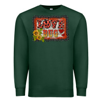 Sports Green ladybug  love bug backround Premium Sweatshirt - BarkalooDesign