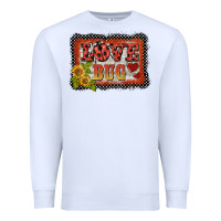 White ladybug  love bug backround Premium Sweatshirt - BarkalooDesign