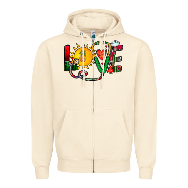 Summer Nurse Zipper Hoodie by CowhideDigitalArt | Teevron