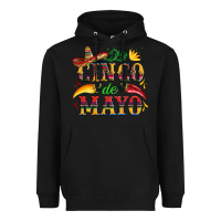 Black cinco de mayo with pepper and sombrero Heavyweight Hoodie - Artiststas