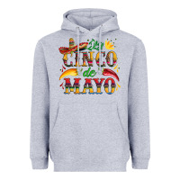 Heather Grey cinco de mayo with pepper and sombrero Heavyweight Hoodie - Artiststas