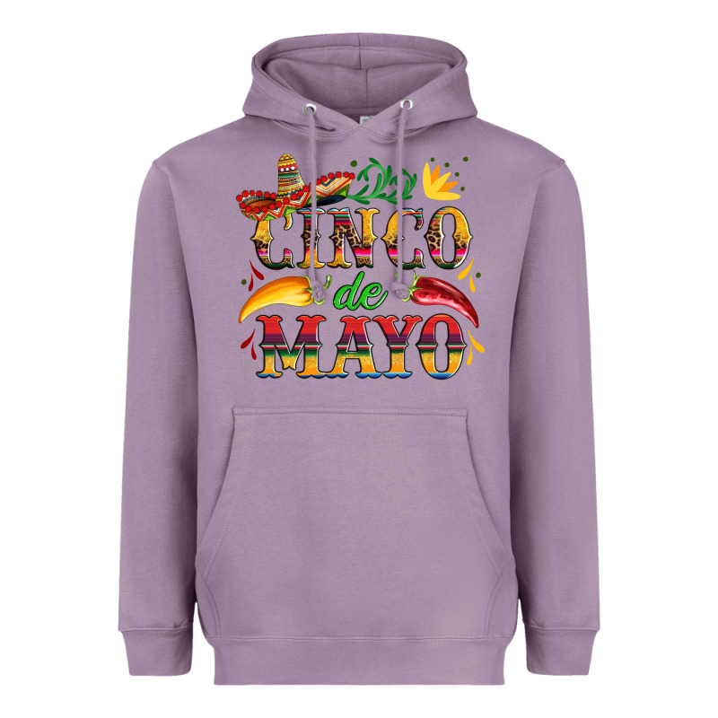 Cinco De Mayo With Pepper And Sombrero Heavyweight Hoodie by Artiststas | Teevron