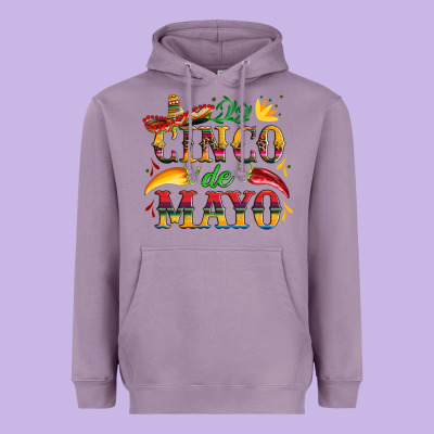 Cinco De Mayo With Pepper And Sombrero Heavyweight Hoodie Designed By Artiststas