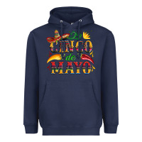 Navy cinco de mayo with pepper and sombrero Heavyweight Hoodie - Artiststas