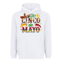 White cinco de mayo with pepper and sombrero Heavyweight Hoodie - Artiststas