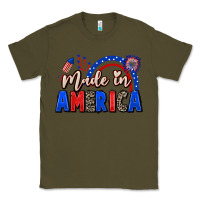 Army Green Made in America 4th of july Classic Tee - CowGirlArtShop
