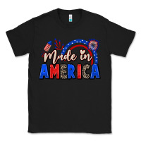 Black Made in America 4th of july Classic Tee - CowGirlArtShop