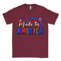 Burgundy Made in America 4th of july Classic Tee - CowGirlArtShop