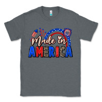 Charcoal Heather Made in America 4th of july Classic Tee - CowGirlArtShop