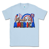 Dusty Blue Made in America 4th of july Classic Tee - CowGirlArtShop