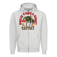 Dove Grey sunrise sunburn sunnset repeat Zipper Hoodie - CowhideDigitalArt